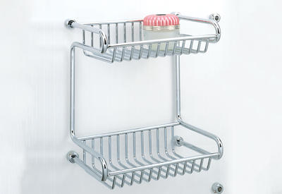 2 layer stainless steel shower rack SYJ107B