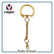 Gold Key Ring With Chain