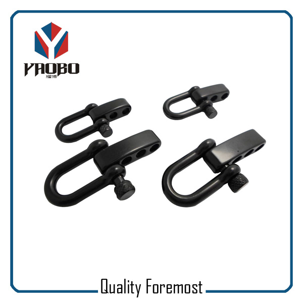 Manufacture High Quality Stainless Steel Black Color Shackles With Adjustable