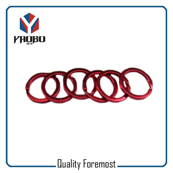 High Quality Split Ring Red Color Flat Split Ring