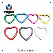 Colored Heart Shape Split Ring