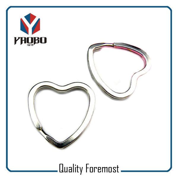Silver Heart Shape Key Ring