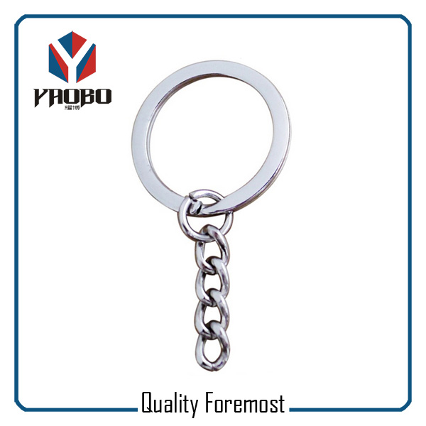 Flat Key Ring With Key Chain