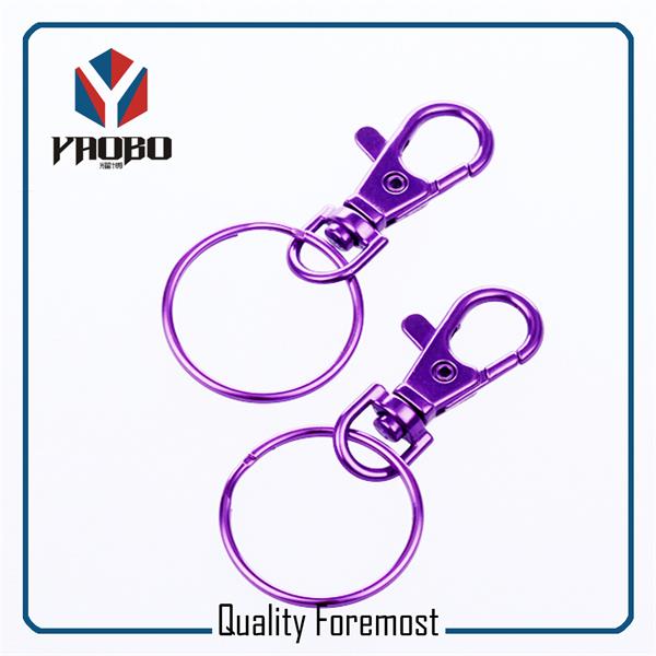Purple Snap Hook With Key Ring