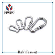 Stainless Steel Carabiner With Lock For Climb