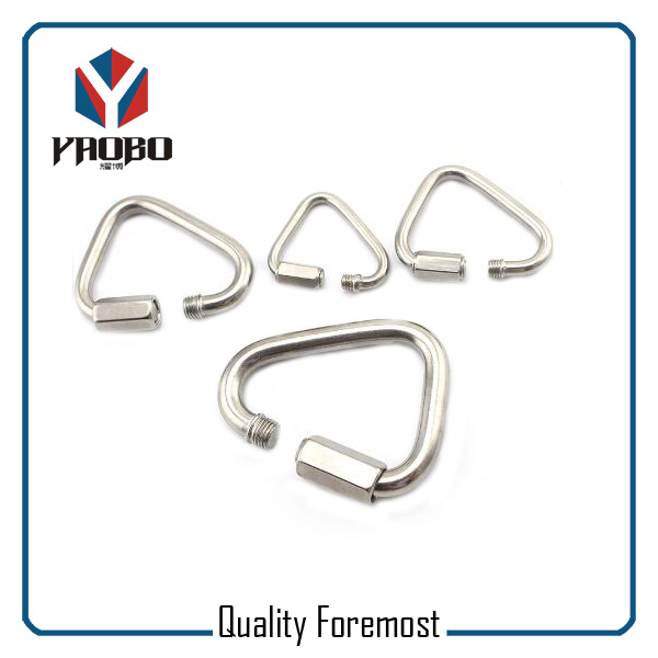 Triangle Stainless Steel Carabiner Hook With Lock