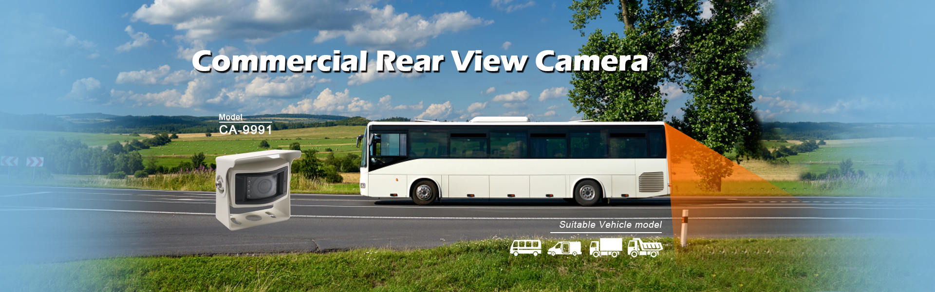 High quality rear view cameras for commercial vehicles