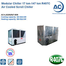 60kw MODULAR TYPE Air Cooled WATER Chiller R407C modular chiller