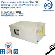 R22 Packaged Ceiling Mounted Water Chiller/water to air water chiller