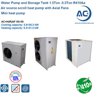 air source water heat pump 1.5Ton -5.5Ton R410A air to water chiller unit