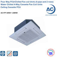 Water chilled 4-way cassette fan coil units