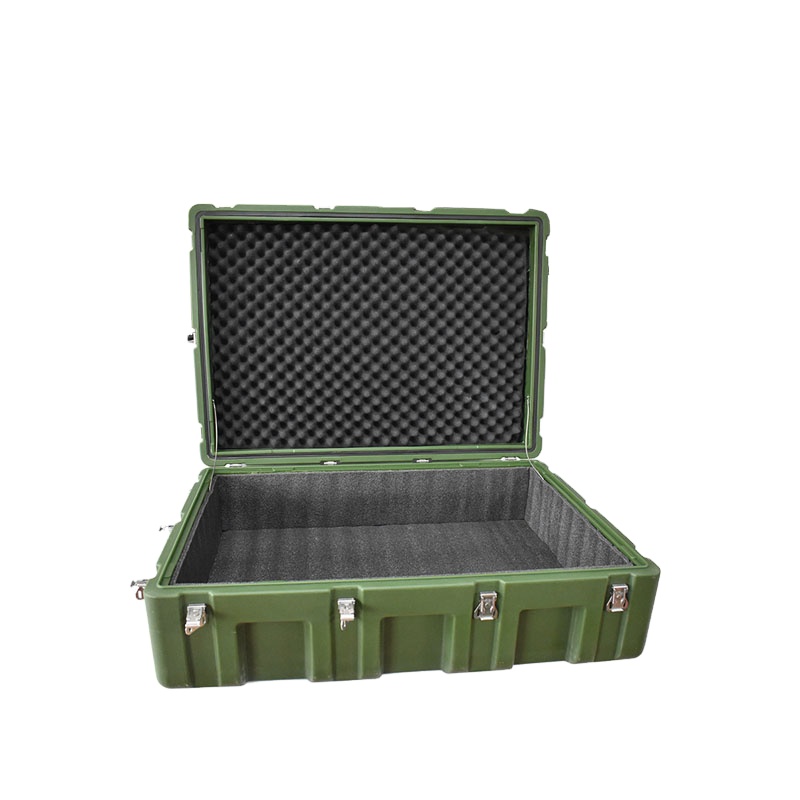 caja de almacenamiento militar de plástico impermeable estuches militares de transporte de servicio pesado