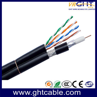 Coaxial Cable RG6 avec câble réseau cat5e