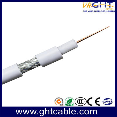 白色PVC同轴线RG59卫星电缆