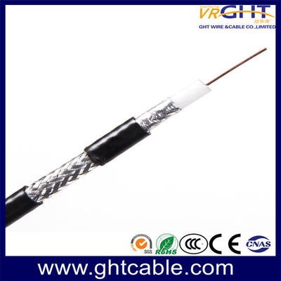 CCS Coaxial Cable Rg59 en PVC Noir pour CCTV/CATV/Matv
