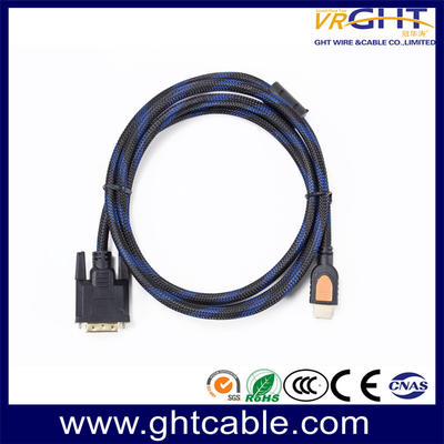Câble de tressage DVI-HDMI (bleu)