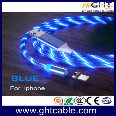 磁性带可更换插头的USB流光线蓝色