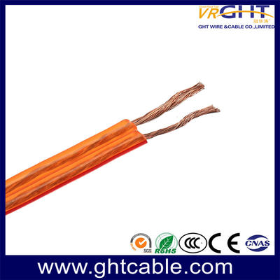 透明柔性扬声器电缆（2X30 CCA 导体）高品质