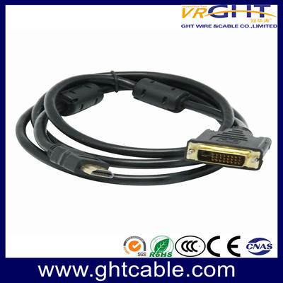 Câble PVC DVI-HDMI avec anneaux