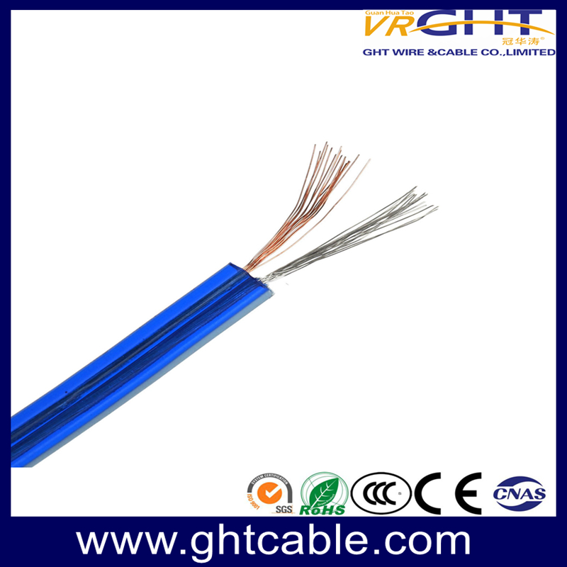 Blue Transparent PVC Flexible Speaker Cable (2X30 CCA Conductor) High Quality