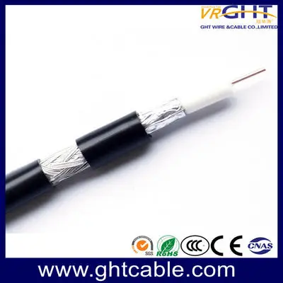 Cable coaxial de PVC negro RG59