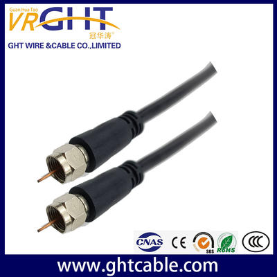黑色 PVC RG59 同轴电缆 Rg59 2F 连接器