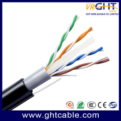 Cable de red CAT6 con cable lan mensajero de acero