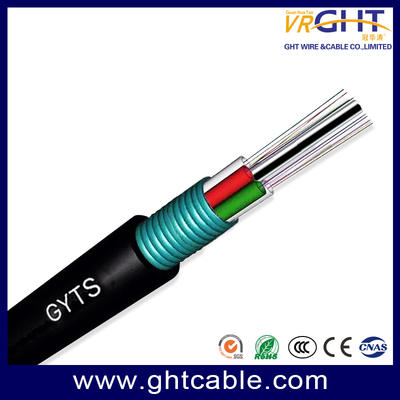Underground Fibra Optic GYTS Steal armoured 12 core aerial fiber optical cable gyts