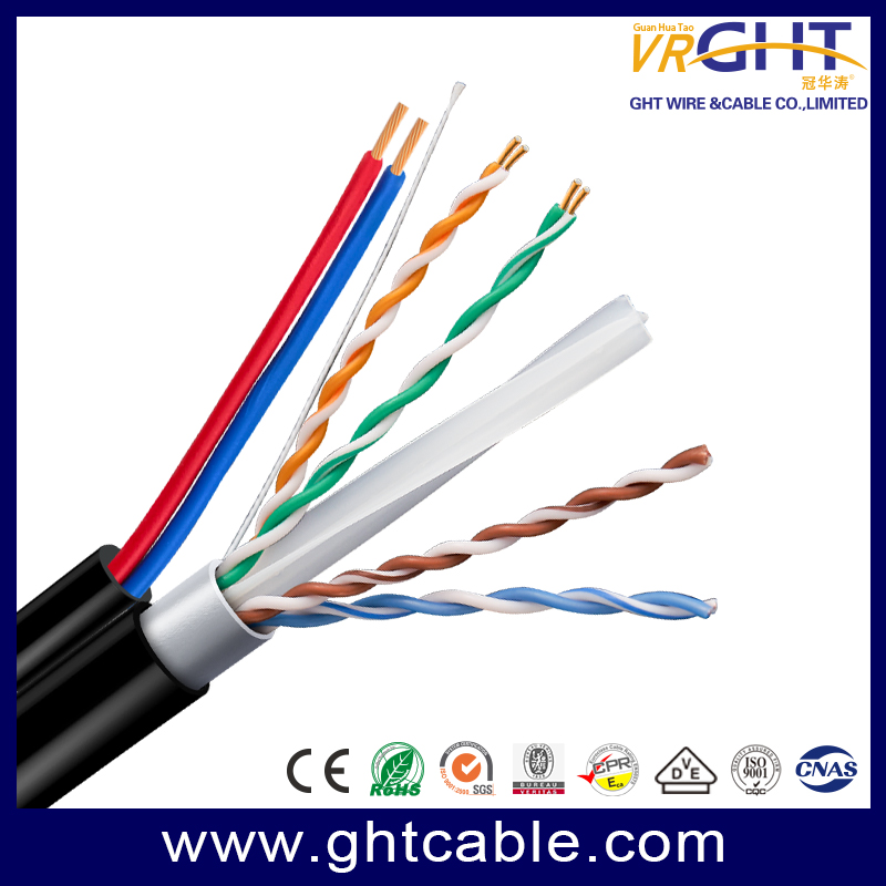 23 AWG Outdoor UTP CAT6 Network Cable+2C