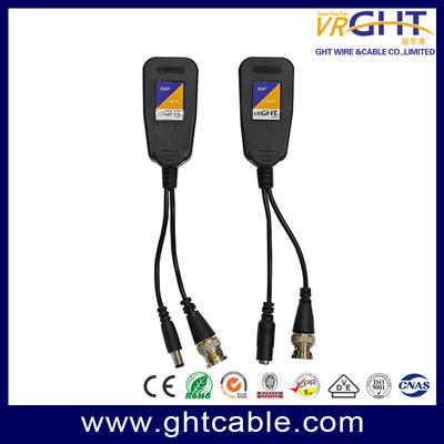 5MP-8MP 1 paire d’émetteurs-récepteurs vidéo balun vidéo BNC avec connecteur RJ45 d’alimentation, compatible avec les signaux HD-CVI, HD-TVI, HD-AHD
