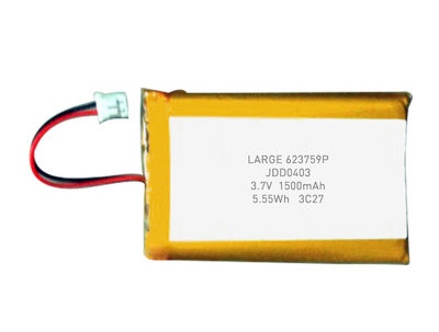 PL623759 3.7V 1500mAh Polymer Lithium Battery Pack
