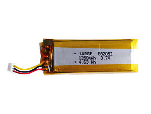 PL682052 3.7V 1250mAh Polymer Lithium Batteries