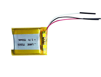 PL752631 3.7V 550mAh Lithium Polymer Battery for Portable Device