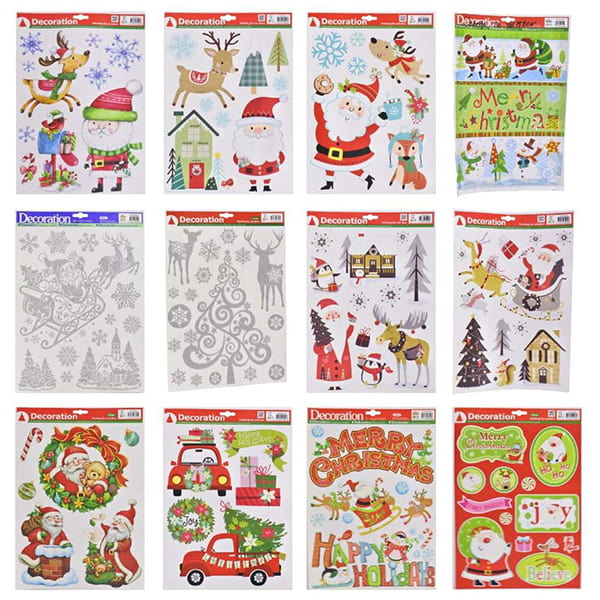 christmas sticker sheets | Window Cling Sticker Christmas