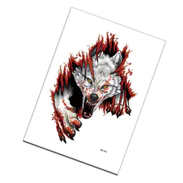 ملصقات الوشم المؤقتة للذئب