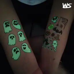 Halloween Glow en un tatuatge fosc