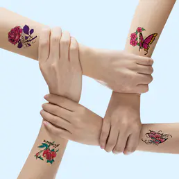 tatouage autocollant de main