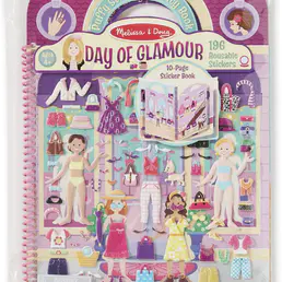 álbum de pegatinas hinchadas - día de glamour: libro de actividades de pegatinas hinchadas - colorear / pintar / pegatinas