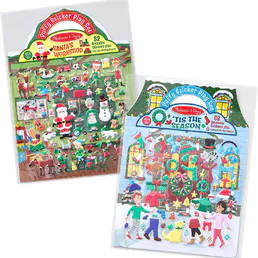 Puffy Stickers Bundle / livres d’autocollants gonflés - Atelier du Père Noël & 'C’est la saison