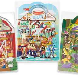 Puffy Sticker Pack Spielsets - Safari, Pirat, Auf dem Bauernhof