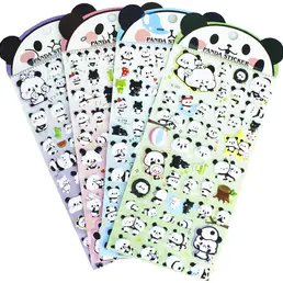 mashine ya stika ya puffy kutengeneza HighMount Panda puffy Stickers 4 Sheets na Pandas Faces Stickers na Bamboo Decals for Kids Scarpbooking Crafts - Stika 200
