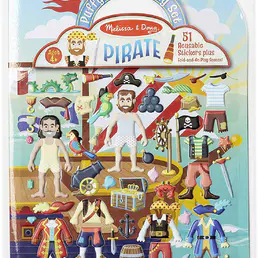 3D ملصق منتفخ كتاب النشاط: القراصنة - 51 ملصقات قابلة لإعادة الاستخدام