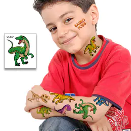 Dinosauro personalizzato Tatuaggio temporaneo sicuro per bambini per la promozione Tattoo Sticker