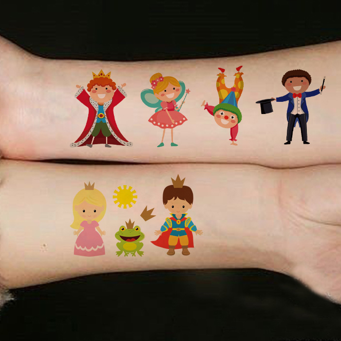 Kanak-kanak Siri tatu tersuai kanak-kanak puteri muka tatu lengan badan/ pelekat tatu