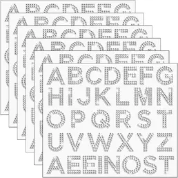Adesivi per lettere di strass Adesivi glitter adesivi per alfabeto strass Adesivi per lettere 34 lettere Adesivi autoadesivi Fogli per abbigliamento artigianale Decorazioni fai-da-te (argento)