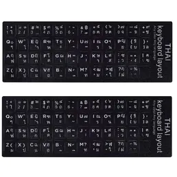 Тайские наклейки на клавиатуру, наклейки на тайский алфавит, наклейки на смену букв клавиатуры, наклейки на клавиатуру ноутбука, наклейки на компьютерную клавиатуру, наклейки на смену клавиш клавиатуры