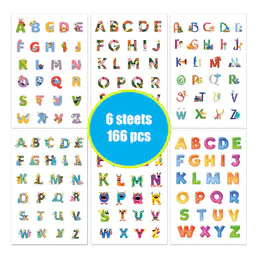 Bunte Alphabet Nummer Aufkleber Selbstklebende Buchstaben Aufkleber DIY Nummer Buchstaben Aufkleber Dekoratives Handwerk Sammelalbum Aufkleber