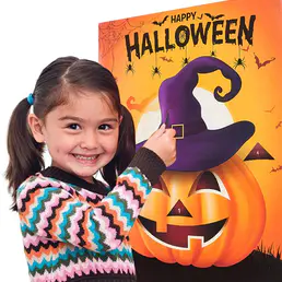 Jeux de fête pour les enfants, épinglez le nez sur la citrouille Halloween Jeux de fête Activités pour les enfants