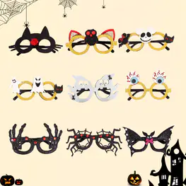 Gafas de papel de Halloween Gafas Fiesta de Halloween Favorece divertidos Gafas de fiesta de Halloween Marco de gafas de juguete de Halloween Gafas de cosplay para Halloween, Fiesta