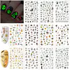 Glow in The Dark Halloween Nail Sticker Peel et Halloween Autocollants d’ongles autocollants, Pumpkin Monster Nail Art pour les enfants Halloween Party Supplies Trick or Treat Party Bag Fillers